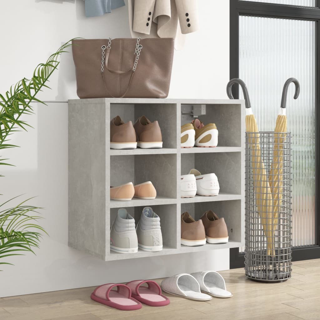 Shoe Cabinet Concrete Grey 52.5x30x50 cm - Discount Dealers
