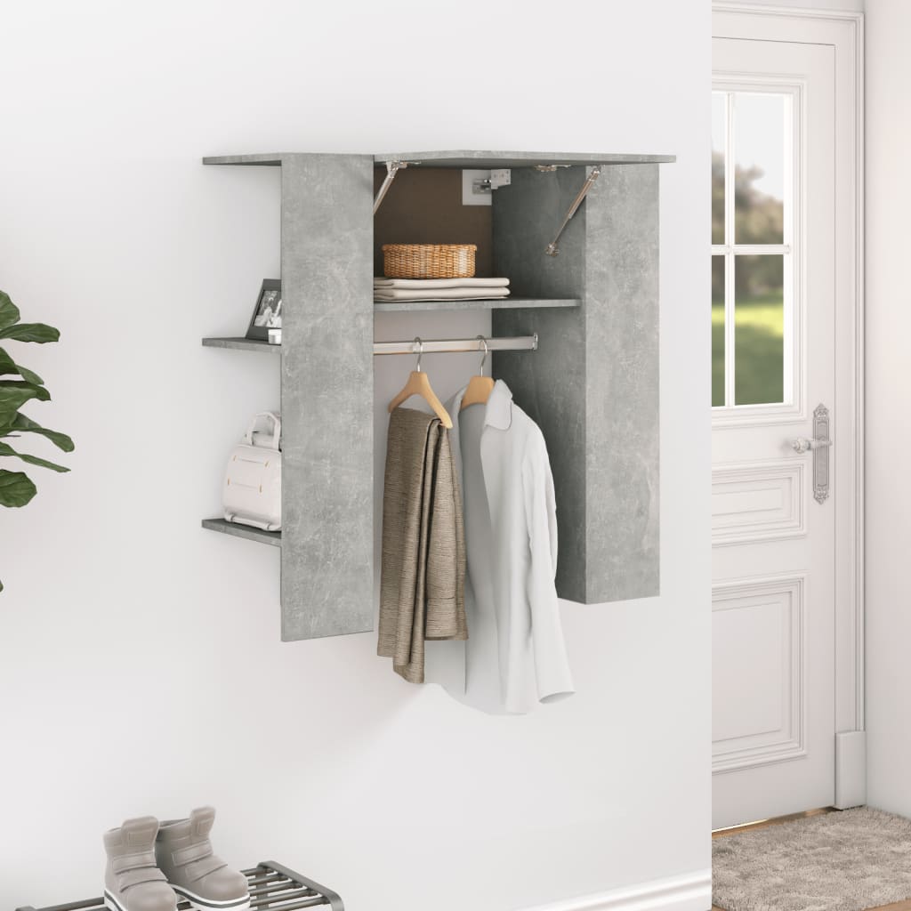 Hallway Cabinet Concrete Grey 97.5x37x99 cm Engineered Wood - Design Hut