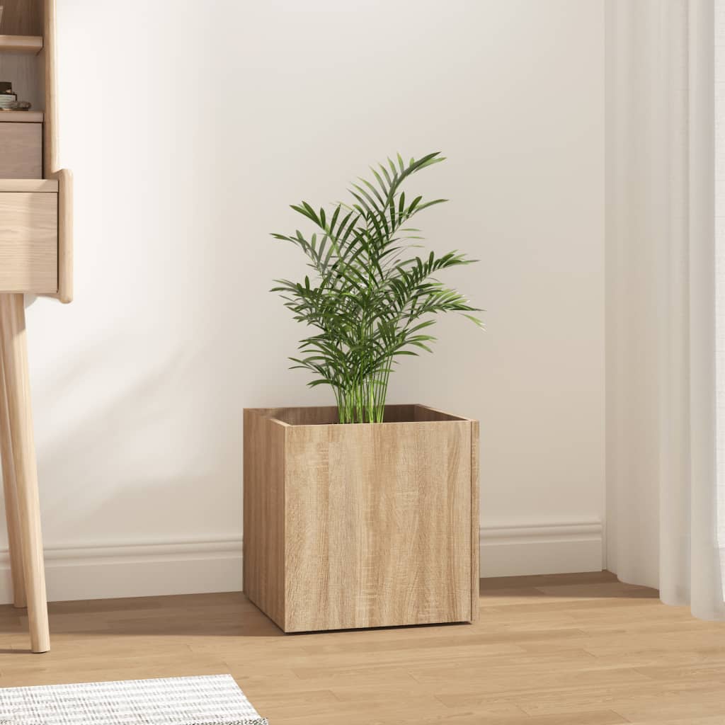 Planter Box Sonoma Oak 40x40x40 cm Engineered Wood - Casper Homes