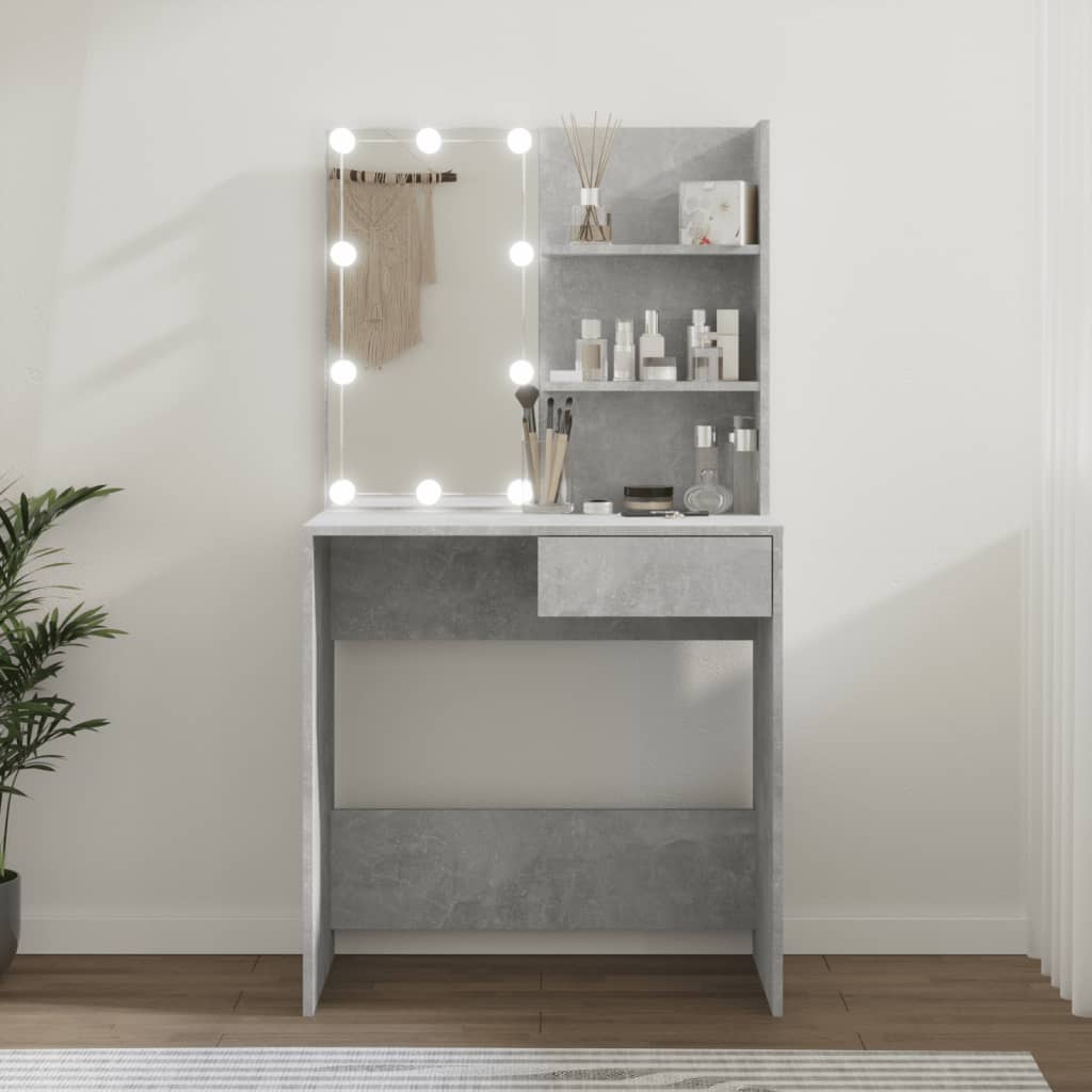Dressing Table - SETON Dresser Concrete Grey 74.5cm - Casper Homes