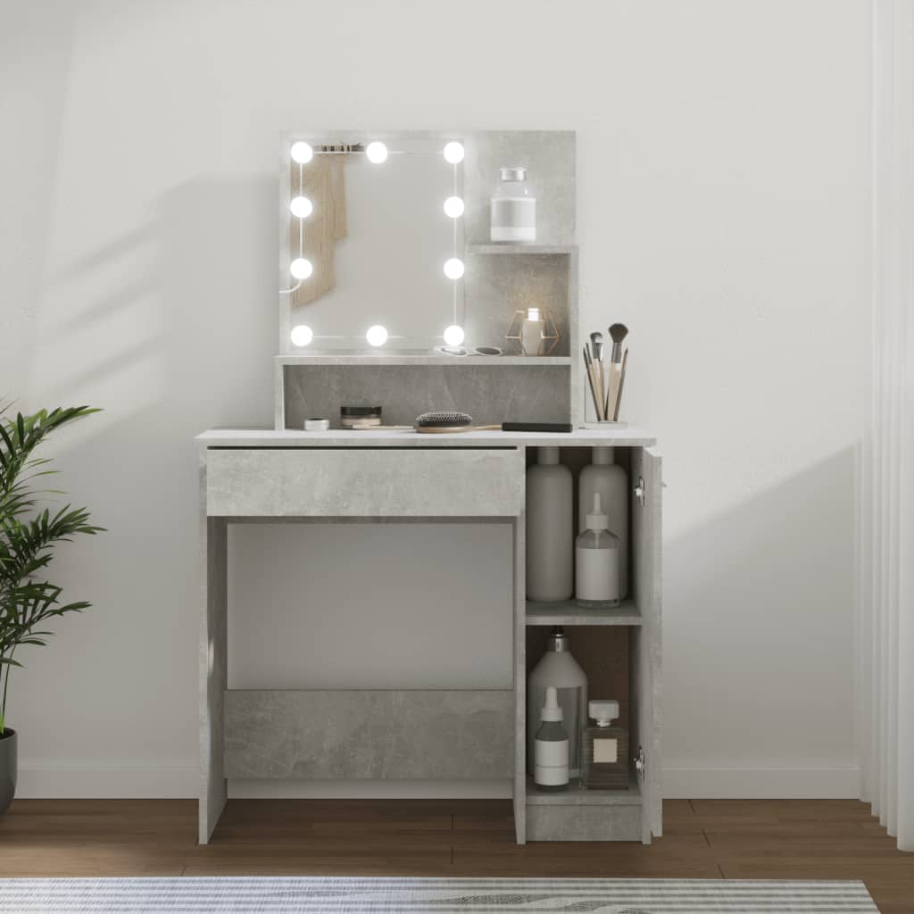 Dressing Table - CHENNAI Dresser Concrete Grey 86.5cm - The Home Maker