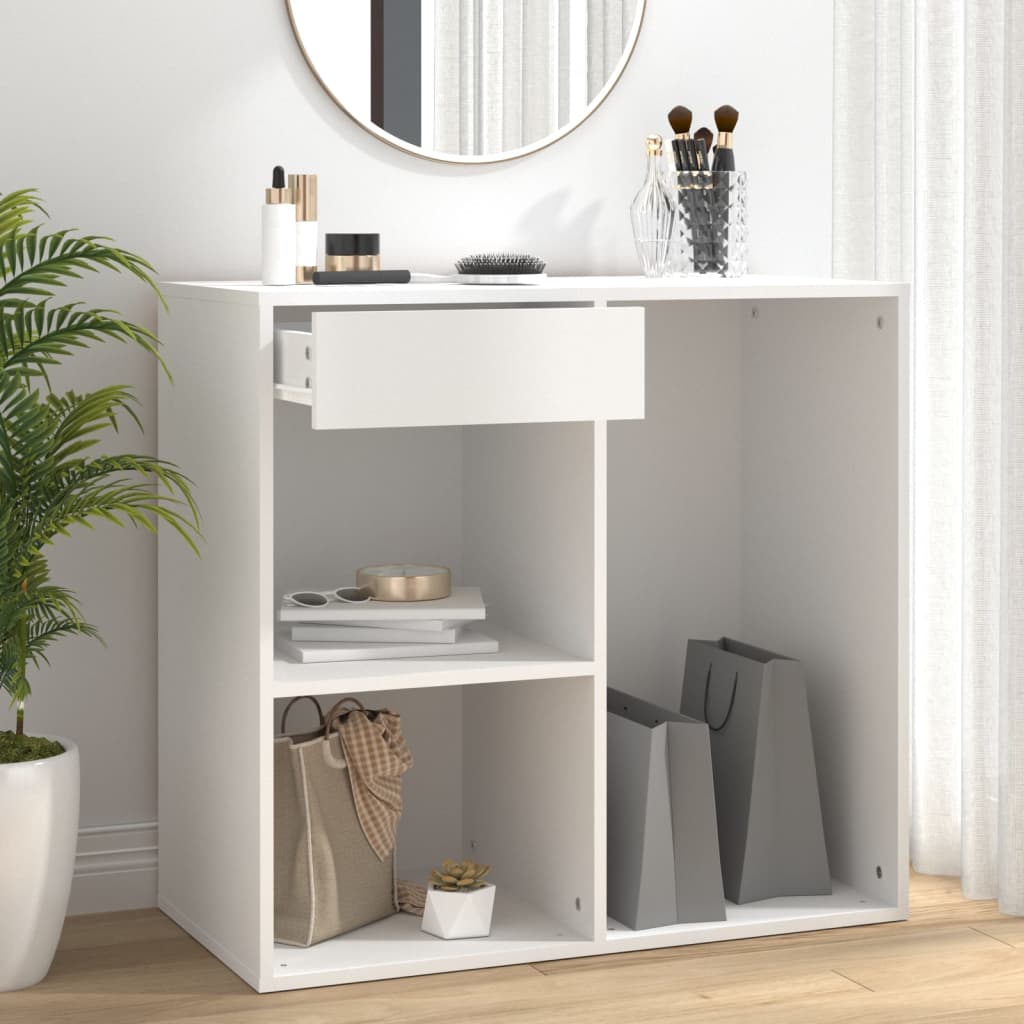 Cosmetic Cabinet White 80x40x75 cm Engineered Wood - Decor Base