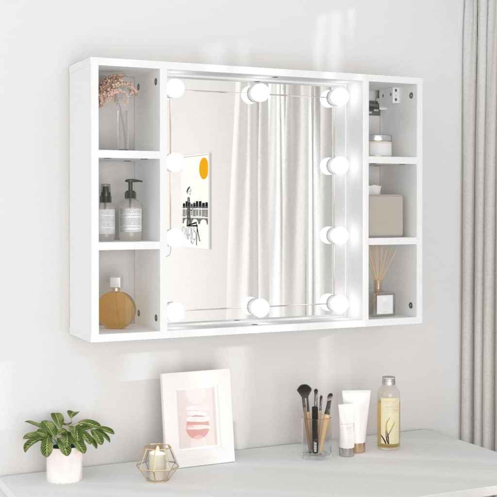 Mirror Cabinet with LED White 76x15x55 cm - Merkel Designers