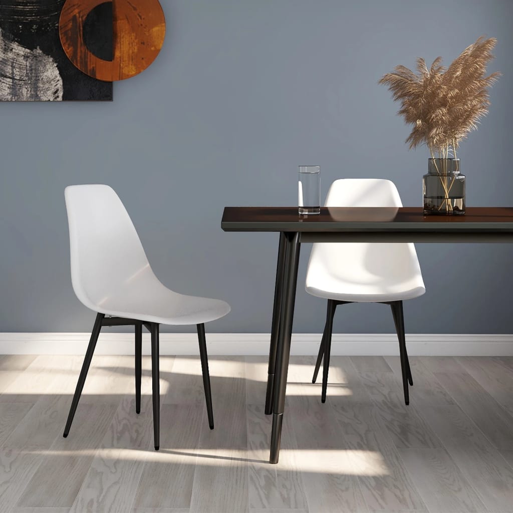 Dining Chairs 2 pcs White PP - Casper Homes