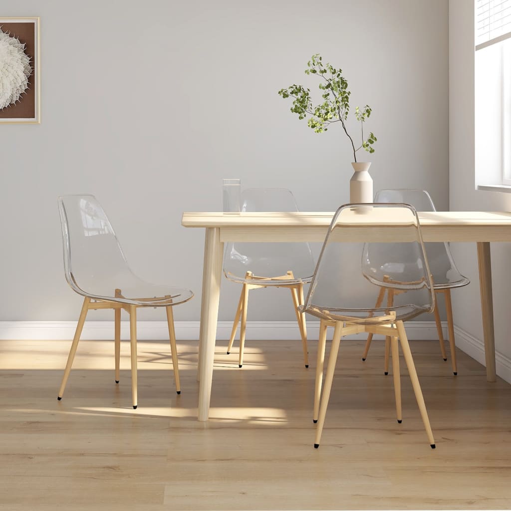 Dining Chairs 4 pcs Transparent PET - Style and Chic