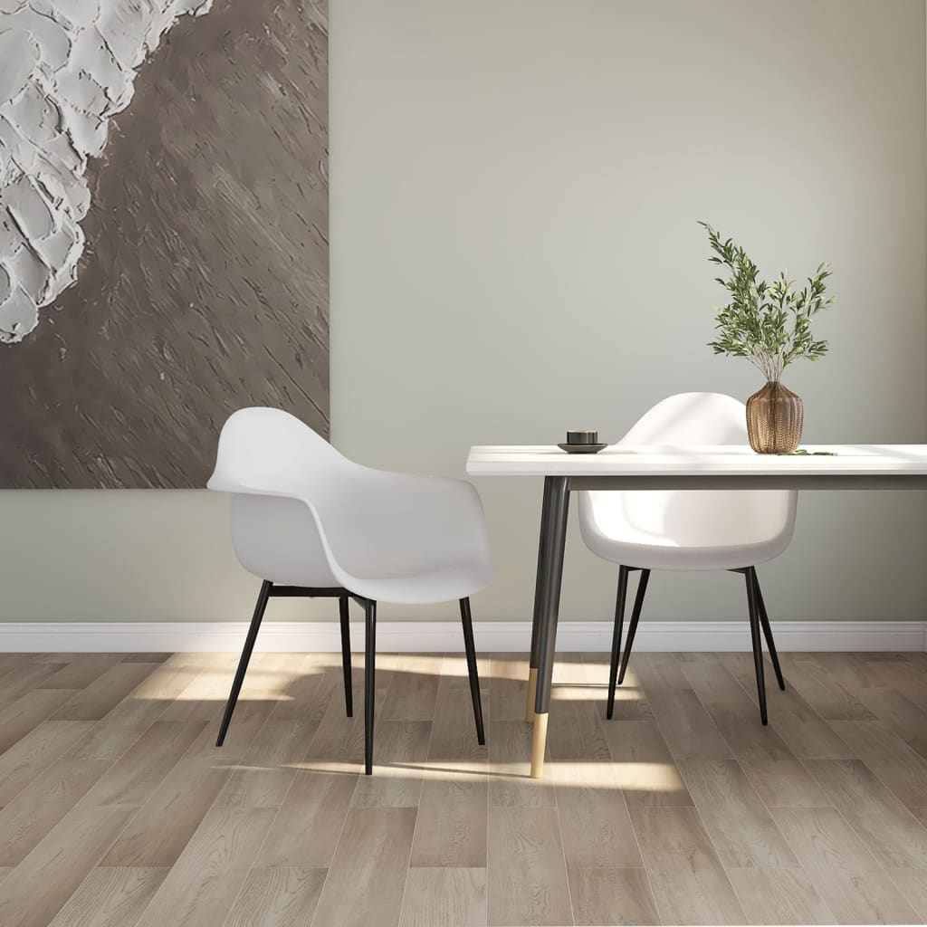Dining Chairs 2 pcs White PP - Merkel Designers