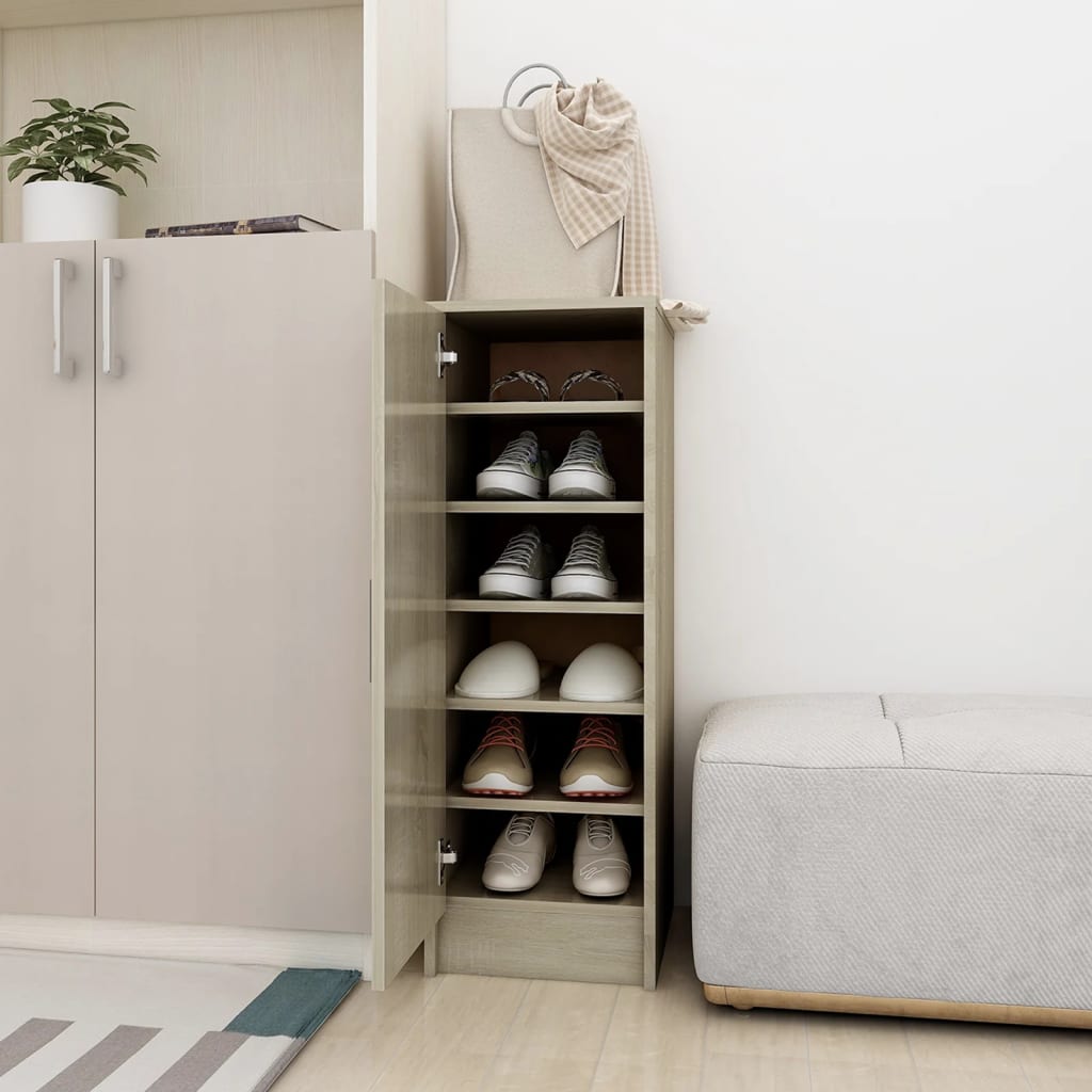 Shoe Cabinet Sonoma Oak 32x35x92 cm Engineered Wood - Casper Homes
