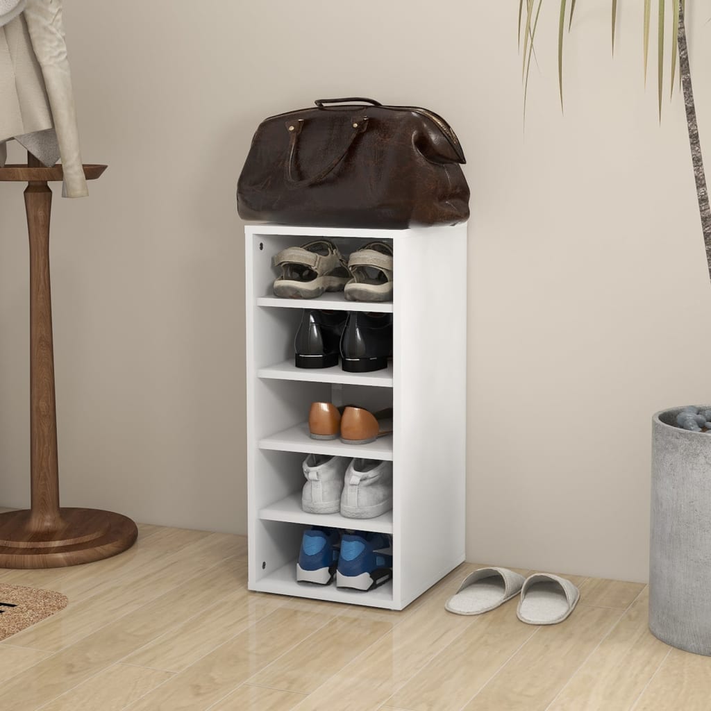 Shoe Cabinet White 31.5x35x70 cm Engineered Wood - All Things Good