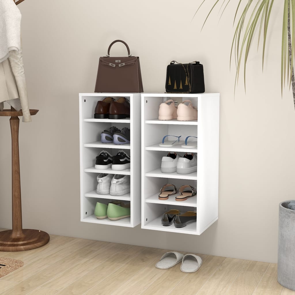 Shoe Cabinets 2 pcs White 31.5x35x70 cm Engineered Wood - Casper Homes