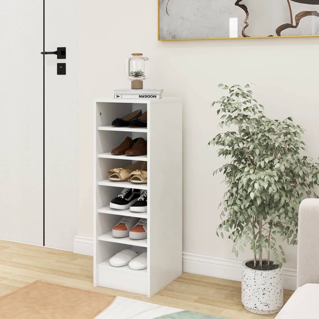 Shoe Cabinet White 31.5x35x90 cm Engineered Wood - Unbeatable Bargains