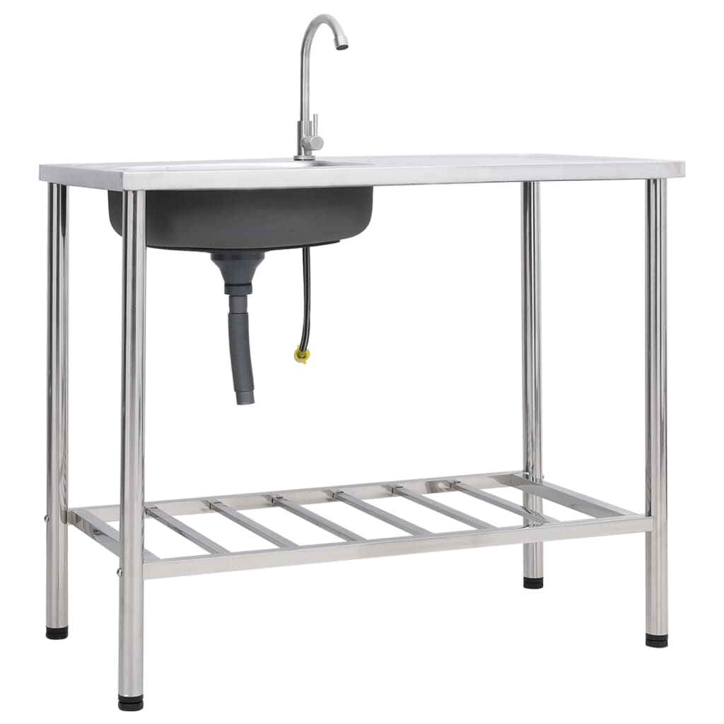 Camping Sink Single Basin with Tap Stainless Steel - Tyrell & Tyrell