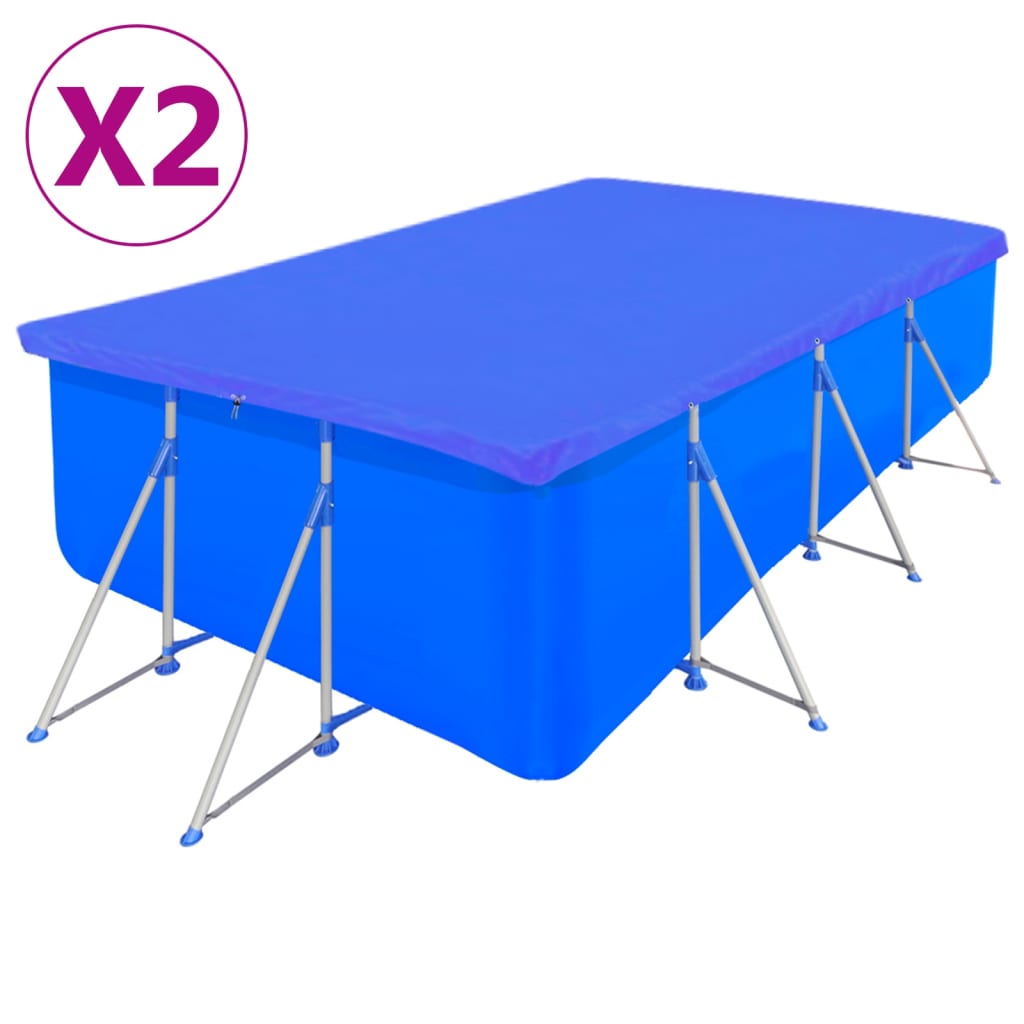 Pool Covers 2 pcs PE Rectangular 90 g/sqm 400x207 cm - Style and Chic