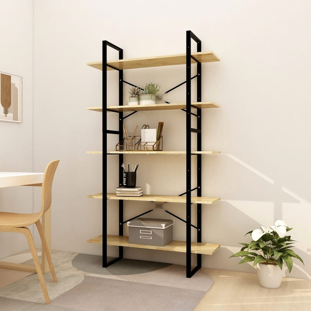 5-Tier Book Cabinet 100x30x175 cm Pinewood - Tyrell & Tyrell
