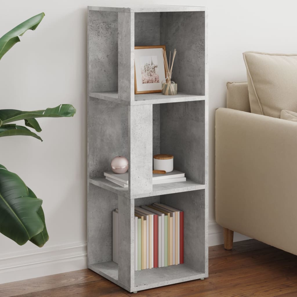 Corner Cabinet Concrete Grey 33x33x100 cm Engineered Wood - Merlin Deals