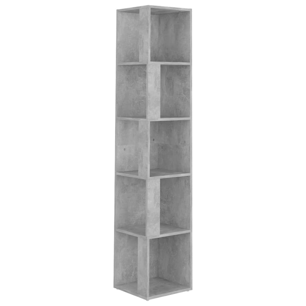 Corner Cabinet Concrete Grey 33x33x164.5 cm Engineered Wood - Brittle & Co