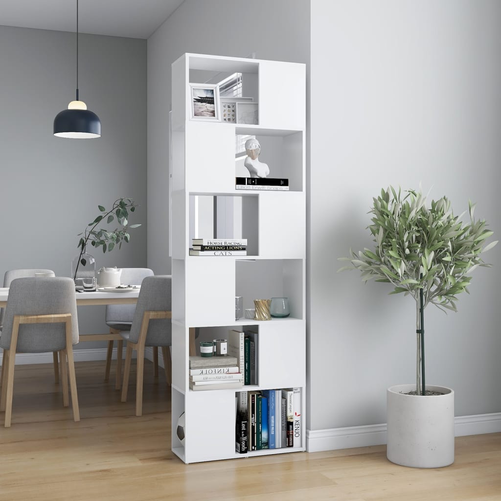 Book Cabinet Room Divider White 60x24x186 cm - Sid & Sam
