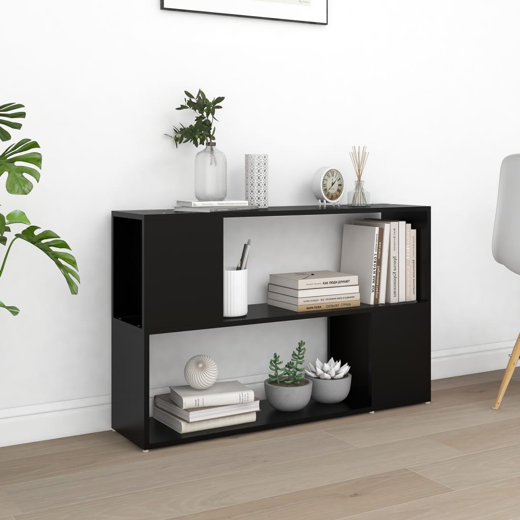 Book Cabinet Black 100x24x63 cm Engineered Wood - Discount Dealers