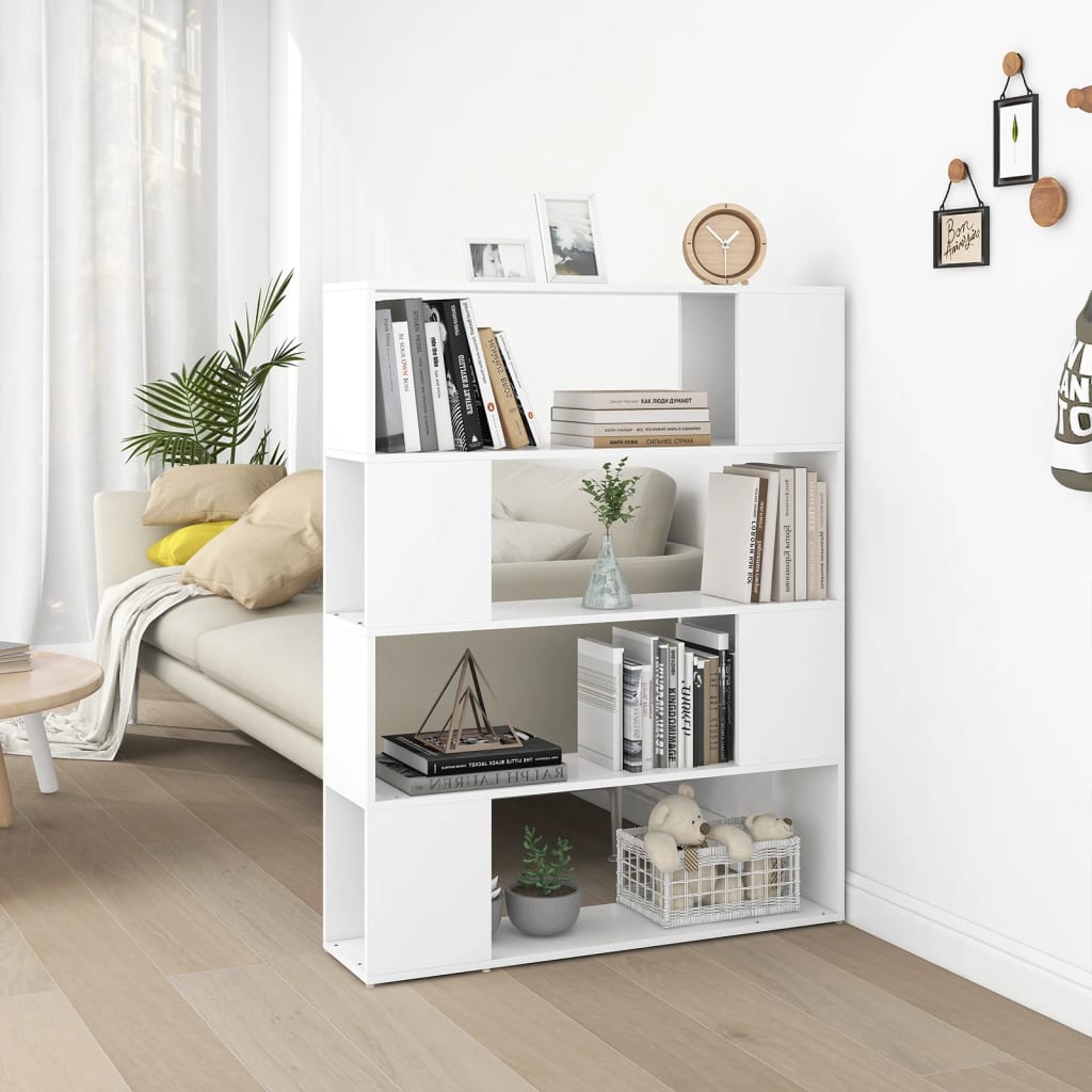 Book Cabinet Room Divider White 100x24x124 cm - Brittle & Co
