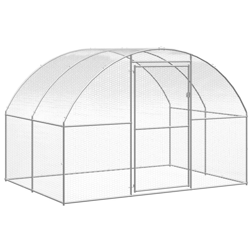 Outdoor Chicken Coop 3x2x2 m Galvanised Steel - Merkel Designers