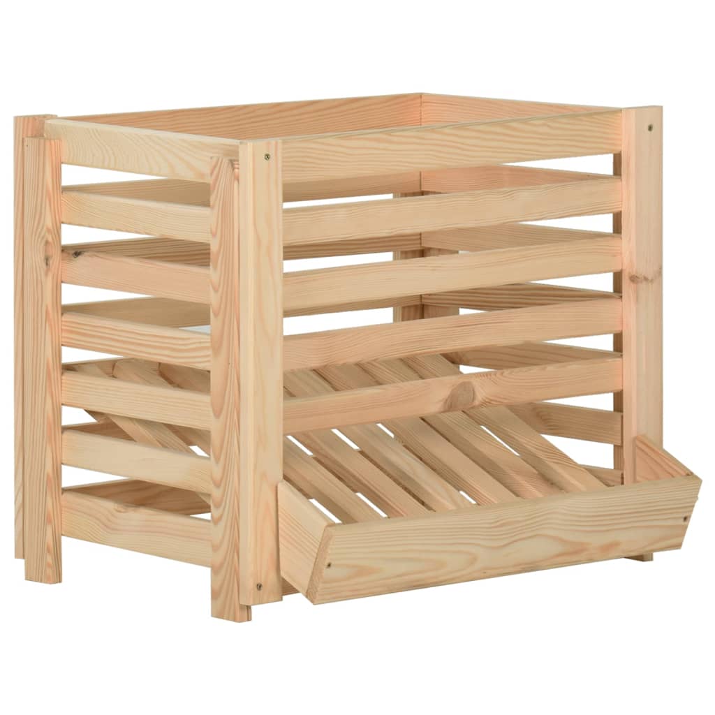 Potato Box 60x40x50 cm Solid Pinewood - The Home Maker