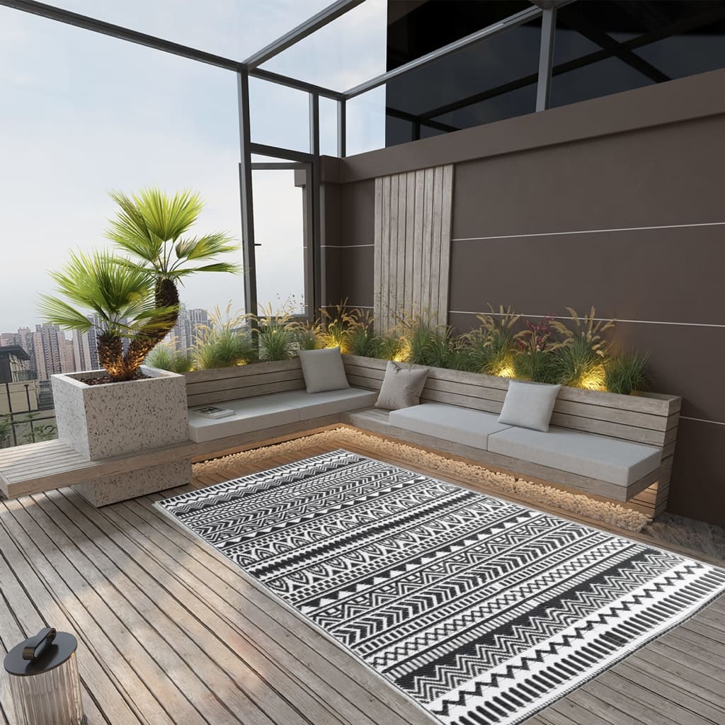 Outdoor Rug Black 160x230 cm PP - Design Hut