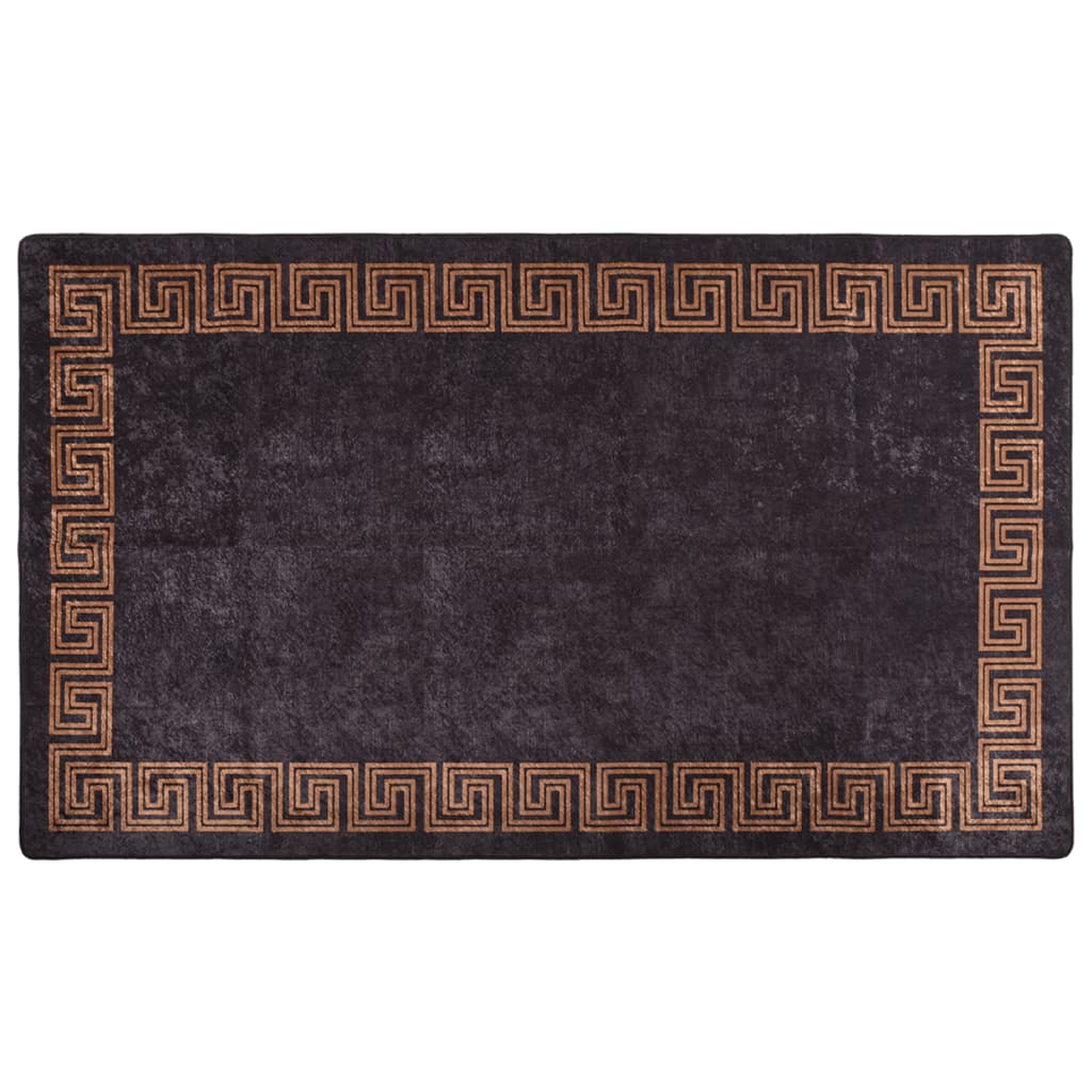 Rug Washable 190x300 cm Black and Gold Anti Slip - All Things Good