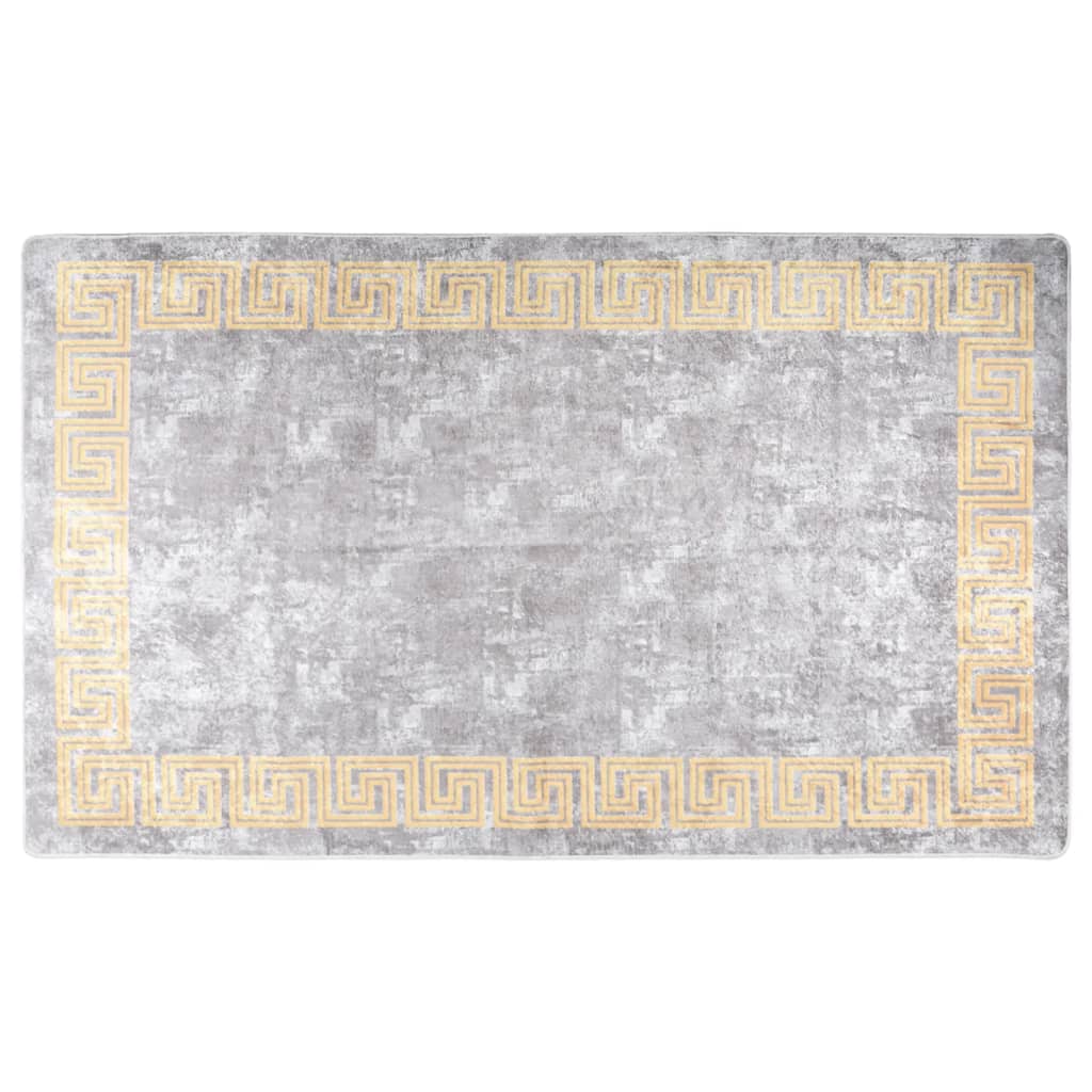 Rug Washable 120x180 cm Grey Anti Slip - The Home Maker