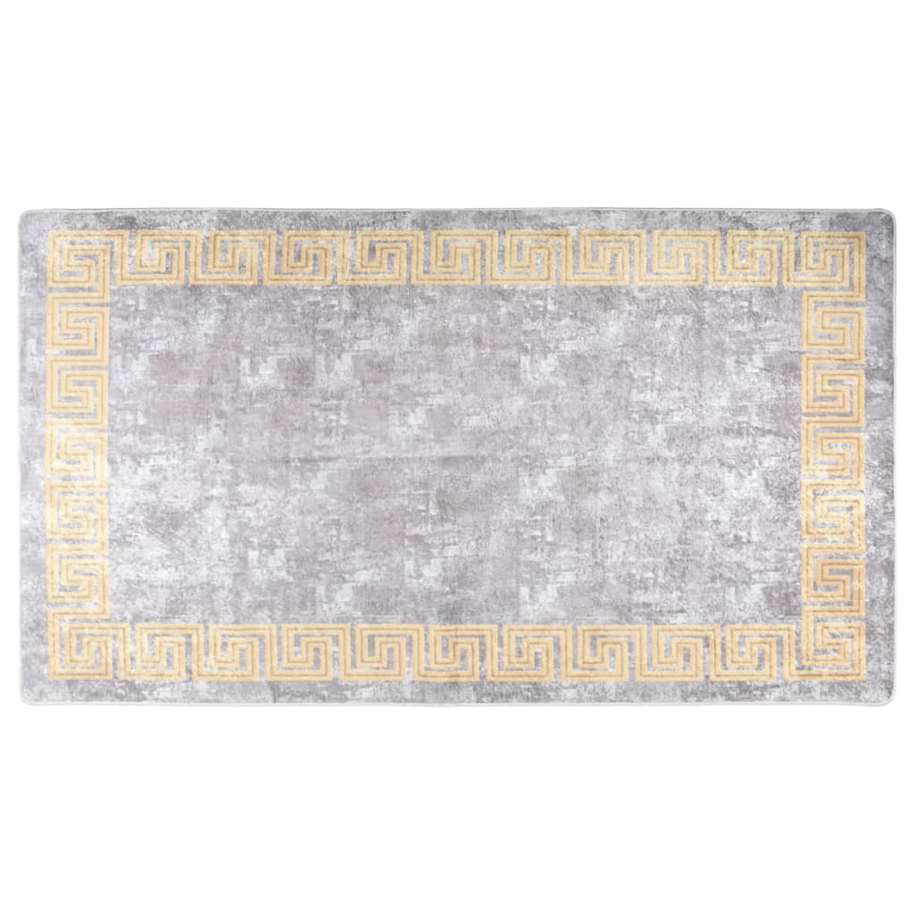 Rug Washable 190x300cm Grey Anti Slip - Design Hut