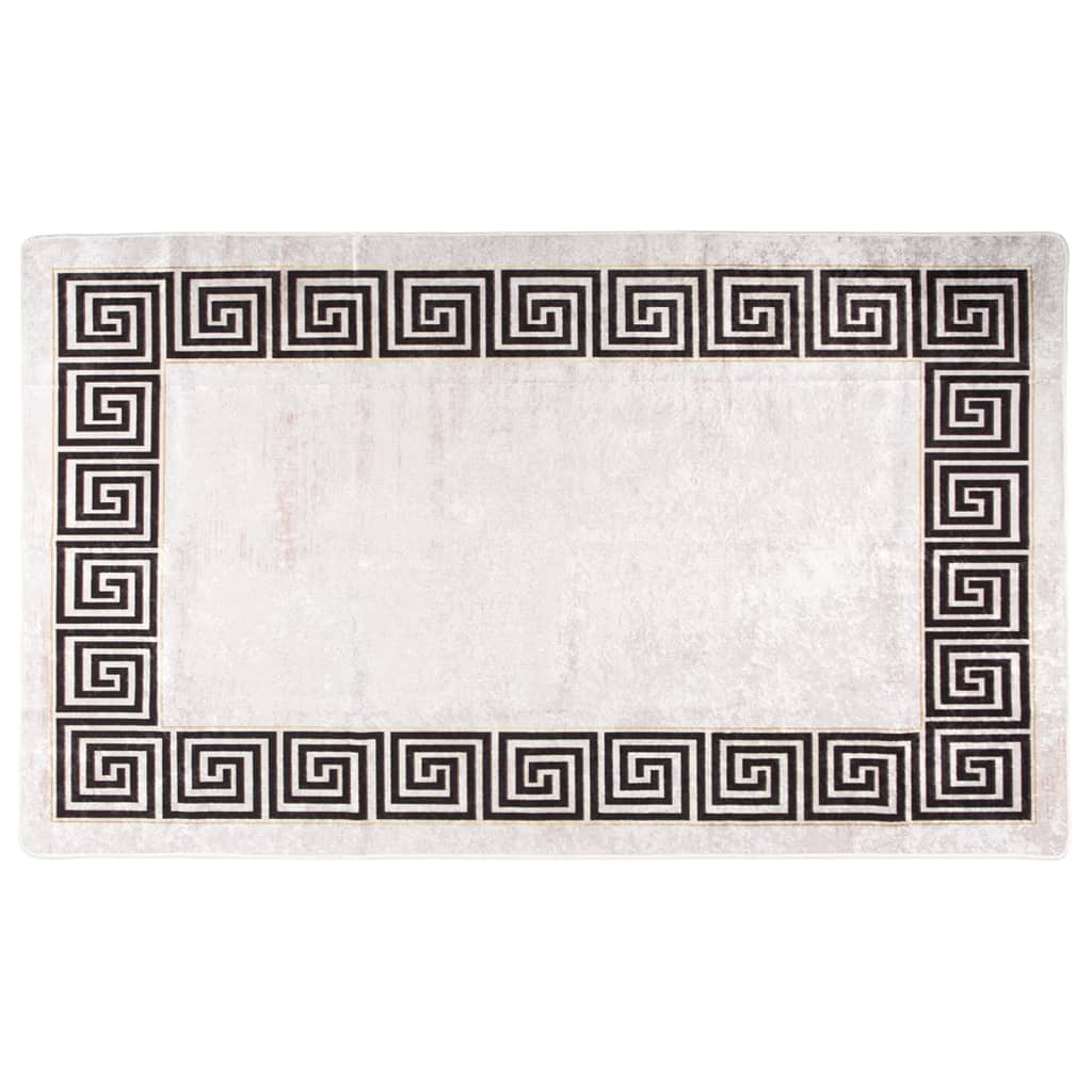 Rug Washable 120x180 cm Light Beige Anti Slip - Decor Base