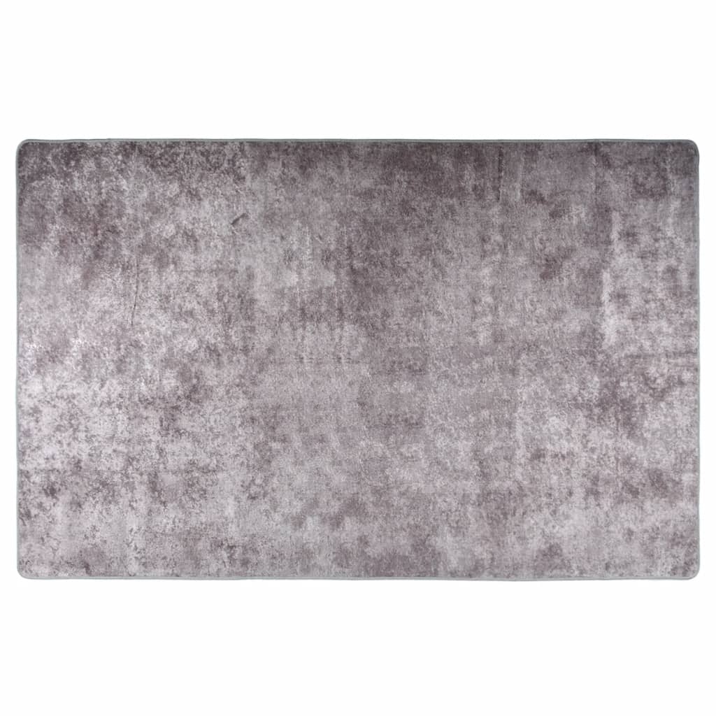 Rug Washable 80x150 cm Grey Anti Slip - Discount Dealers