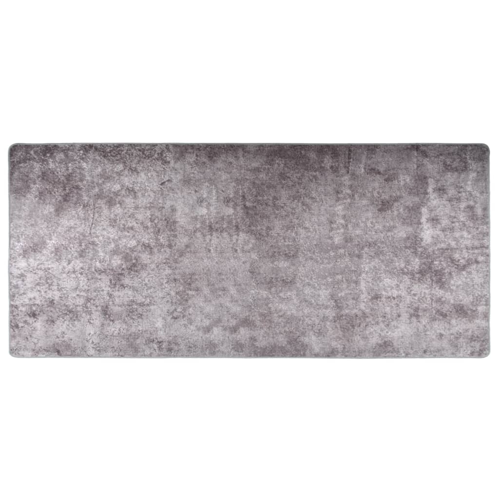 Rug Washable 80x300 cm Grey Anti Slip - Style and Chic