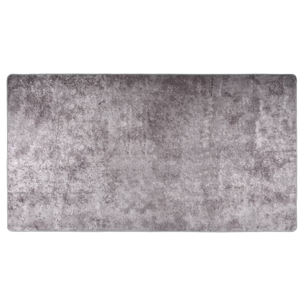 Rug Washable 190x300 cm Grey Anti Slip - Decor Base