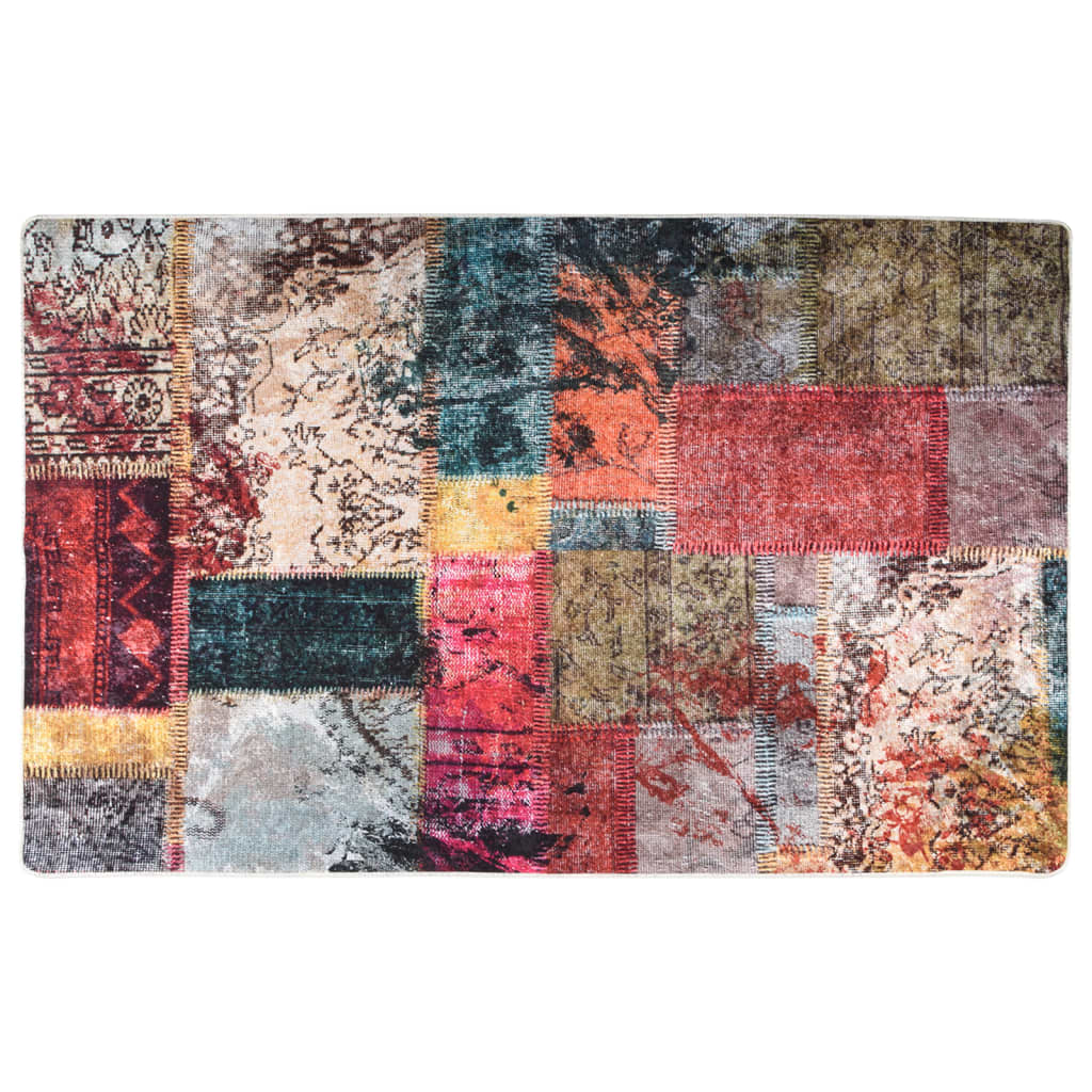 Rug Washable Patchwork 160x230 cm Multicolour Anti Slip - Style and Chic