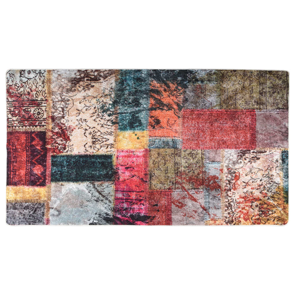 Rug Washable Patchwork 190x300 cm Multicolour Anti Slip - Merkel Designers