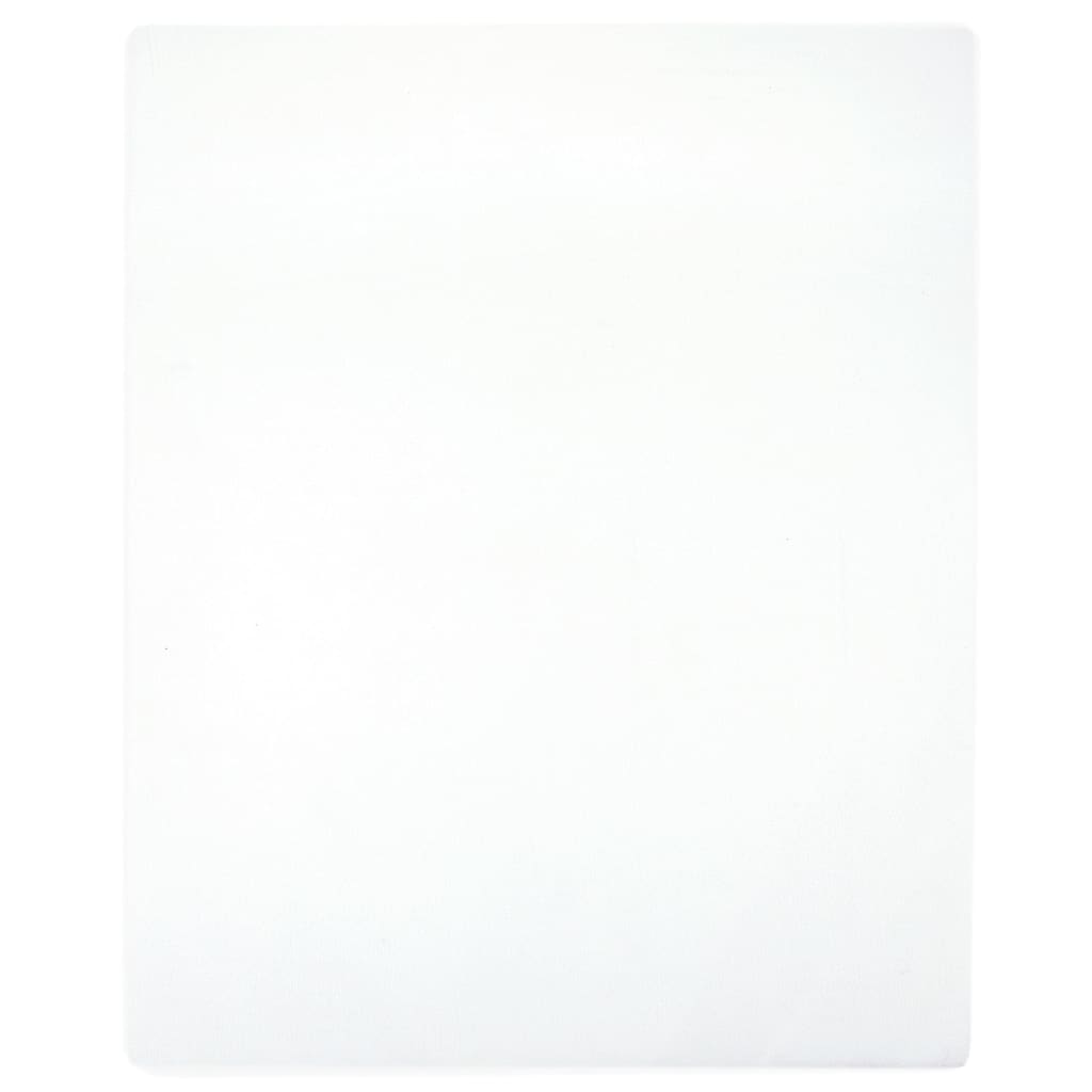 Jersey Fitted Sheets 2 Pcs White 100x200cm Cotton - Casper Homes