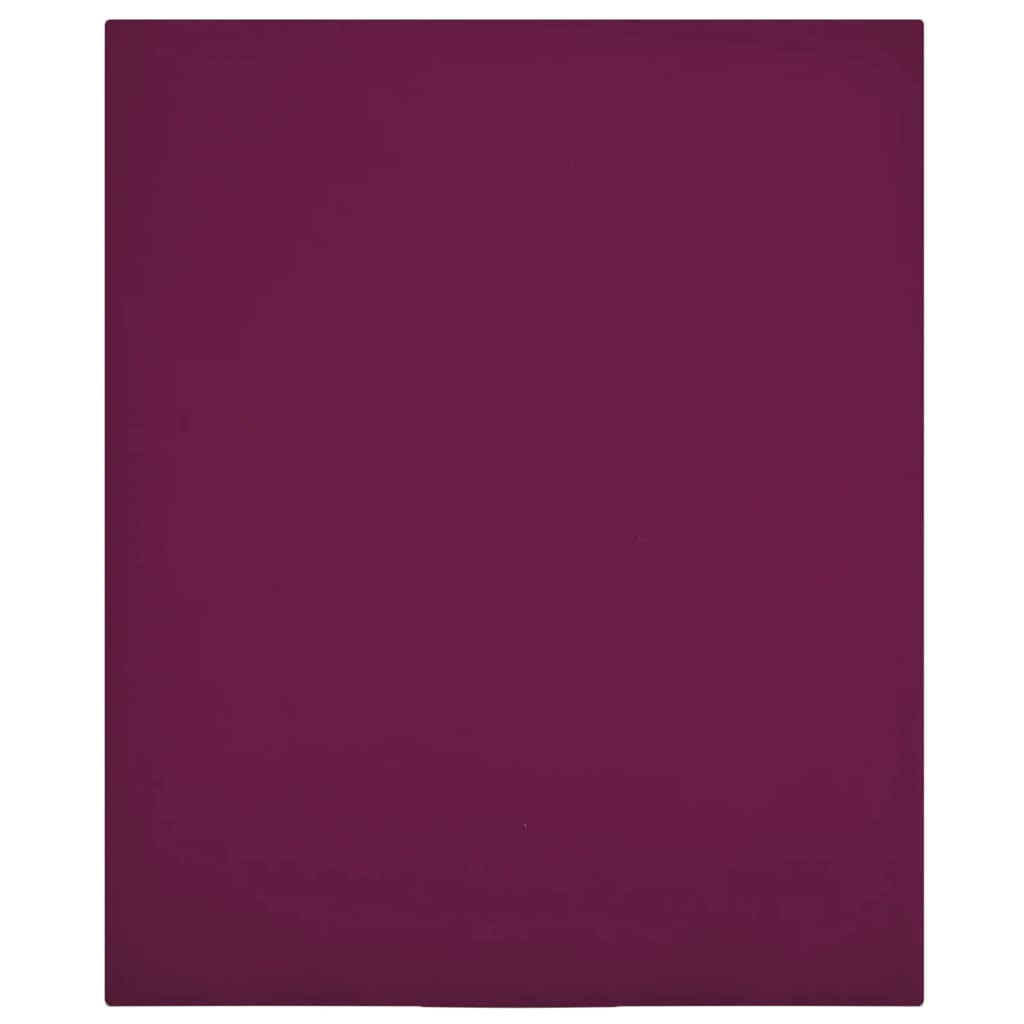 Jersey Fitted Sheets 2 pcs Bordeaux 100x200 cm Cotton - Sid & Sam