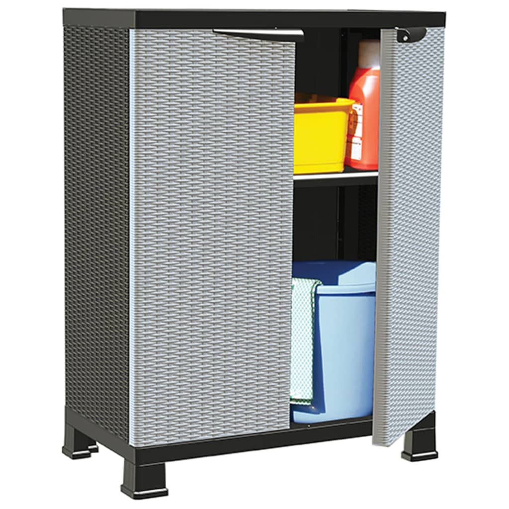 Plastic Cabinet 68x39x92 cm Rattan Design - Sid & Sam