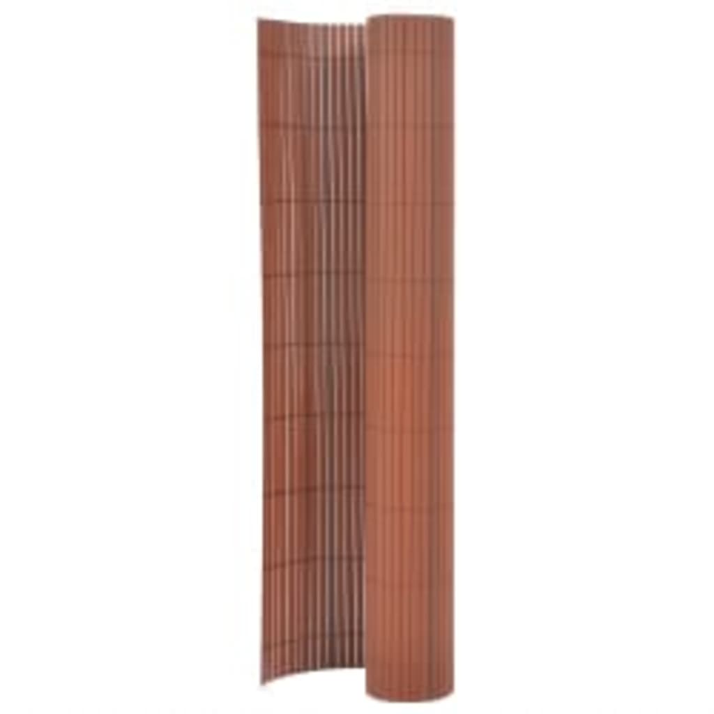 Double-Sided Garden Fence 110x300 cm Brown - Sid & Sam