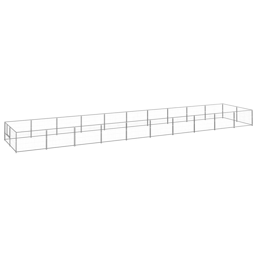 Dog Kennel Silver 20 m2 Steel - Merkel Designers