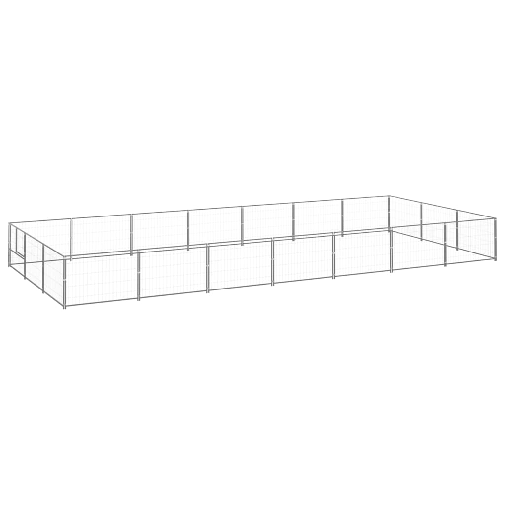 Dog Kennel Silver 21 m2 Steel - Design Hut