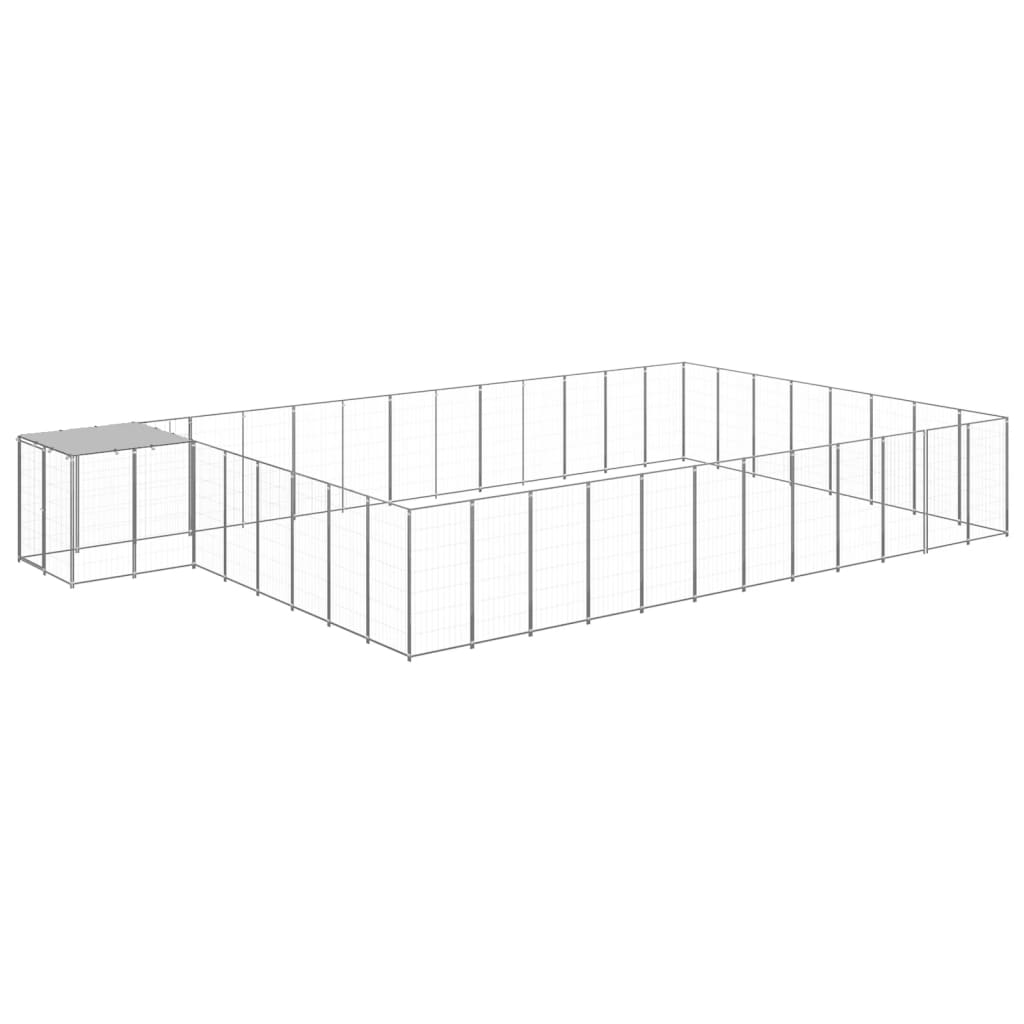 Dog Kennel Silver 30.25 m2 Steel - Merkel Designers