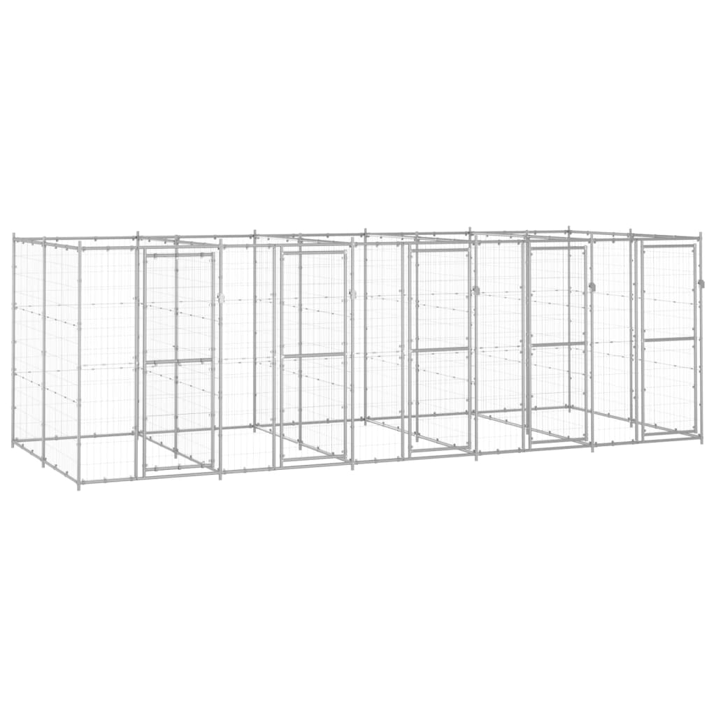 Outdoor Dog Kennel Galvanised Steel 12.1 m2 - Casper Homes