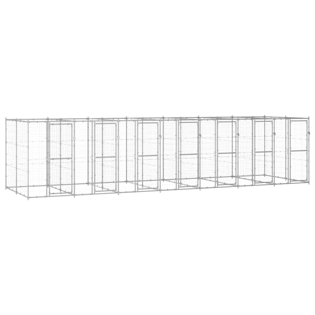Outdoor Dog Kennel Galvanised Steel 16.94 m2 - Casper Homes