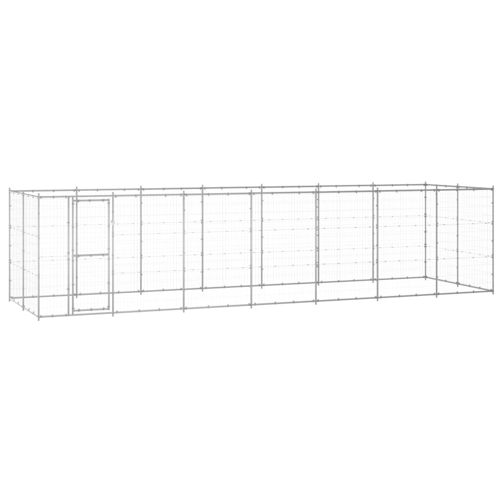 Outdoor Dog Kennel Galvanised Steel 16.94 m2 - Sid & Sam