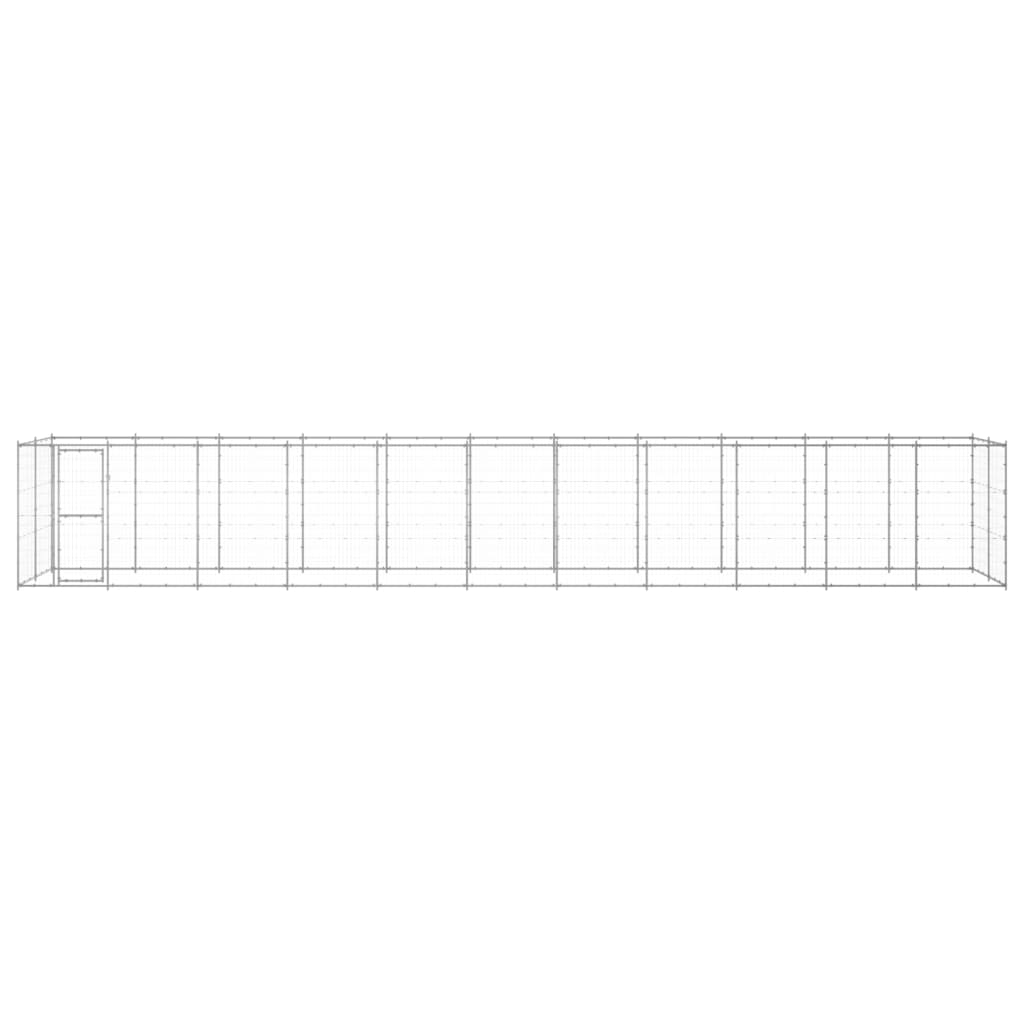 Outdoor Dog Kennel Galvanised Steel 26.62 m2 - Merlin Deals