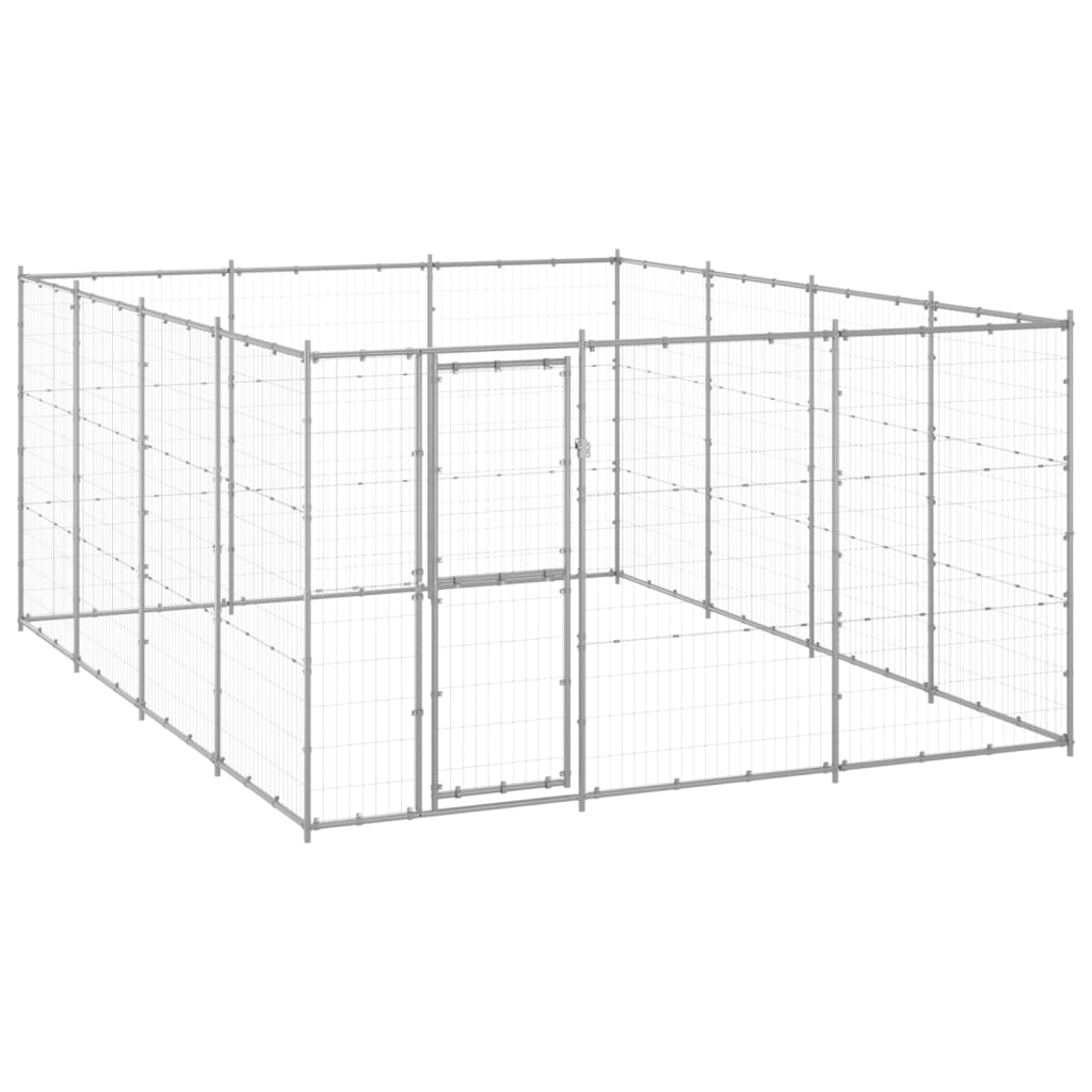 Outdoor Dog Kennel Galvanised Steel 14.52 m2 - Brittle & Co