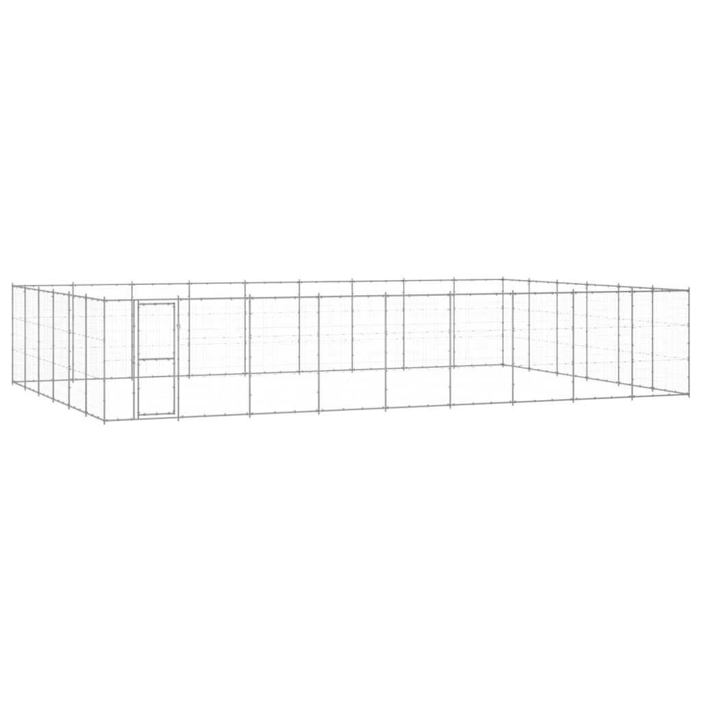 Outdoor Dog Kennel Galvanised Steel 65.34 m2 - Merkel Designers