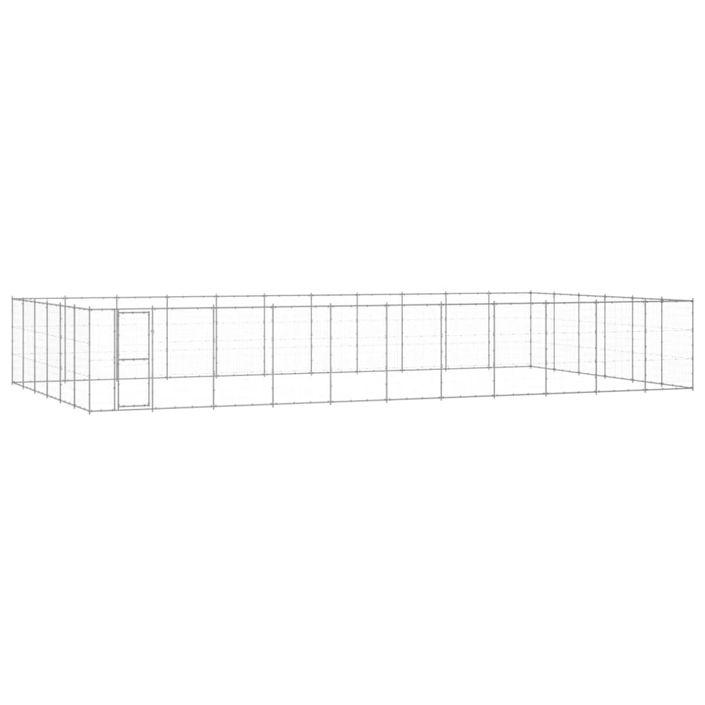 Outdoor Dog Kennel Galvanised Steel 79.86 m2 - Brittle & Co