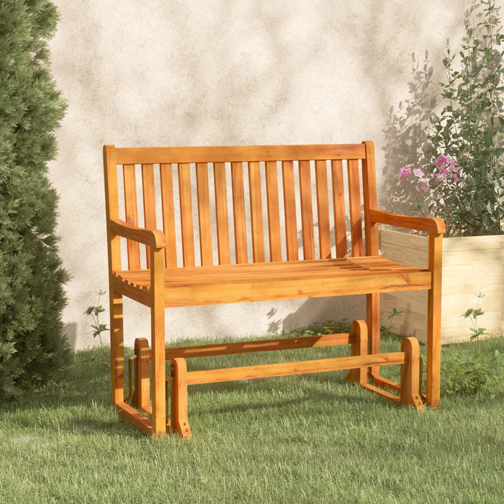 Garden Swing Bench 110 cm Solid Acacia Wood - The Home Maker