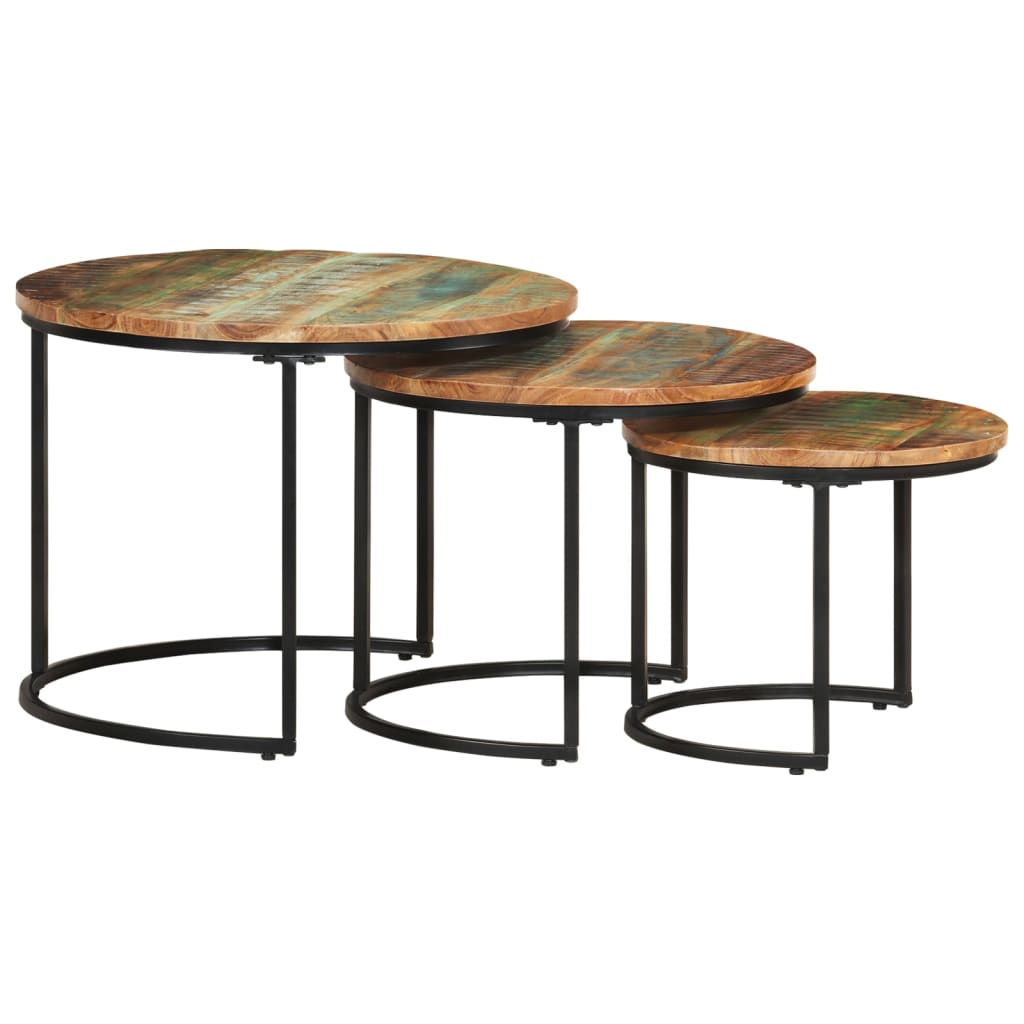 Nesting Tables 3 pcs Solid Reclaimed Wood - All Things Good